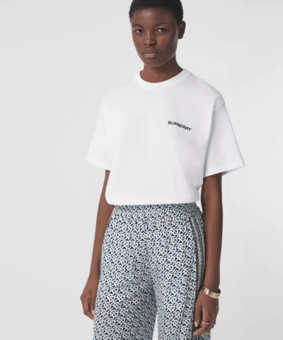 Burberry Monogram Motif Cotton Oversized T-shirt