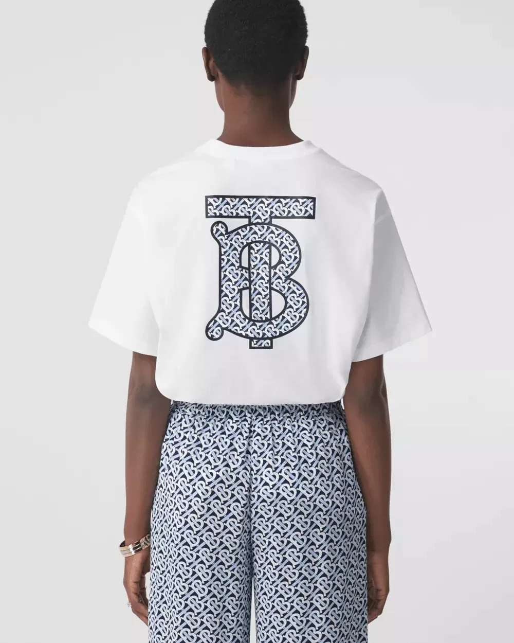 Burberry Monogram Motif Cotton Oversized T-shirt