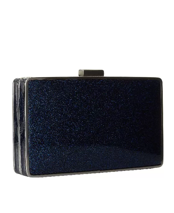 Jessica McClintock Ella Glitter Patent Square Minaudiere Clutch - Fashionbarn shop - 1