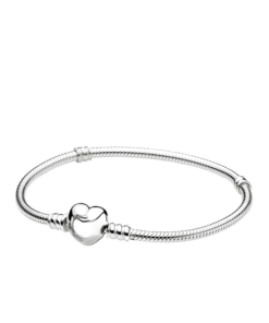 Steffe Sterling Silver Heart Clasp Bracelet