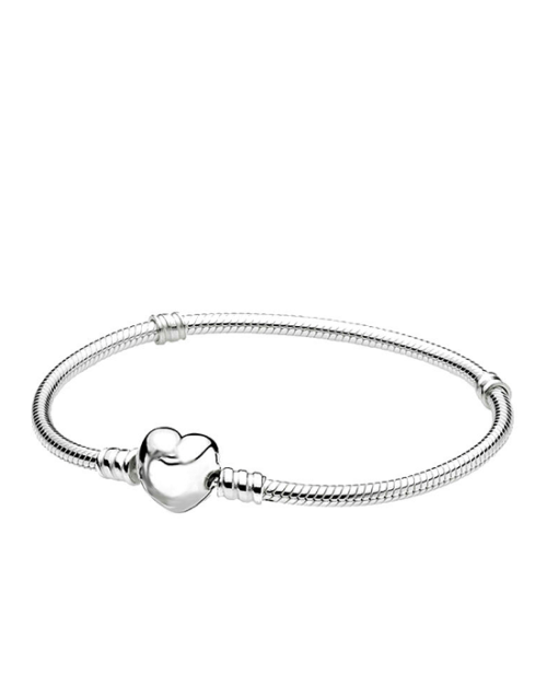 Steffe Sterling Silver Heart Clasp Bracelet