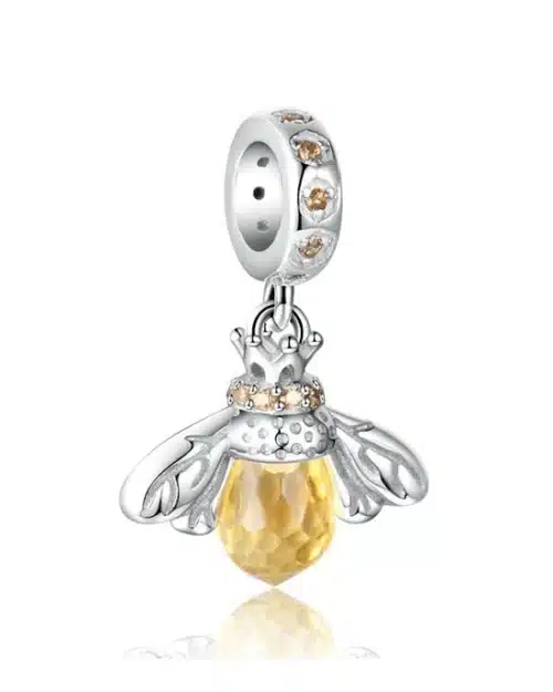 Strollgirl 925 Sterling Silver Lovely Golden Bee Charm fit Bracelet
