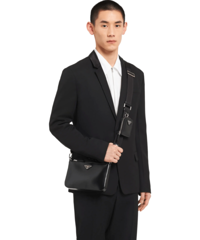 Prada Brushed Leather Shoulder Bag