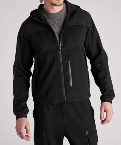 Z Zegna Techmerino™ 2-layers Wool Full Zip Hooded Sweatshirt