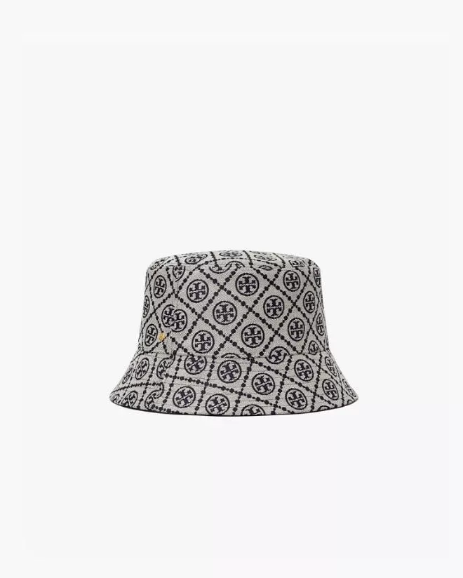 Tory Burch Short-Brim T Monogram Bucket Hat