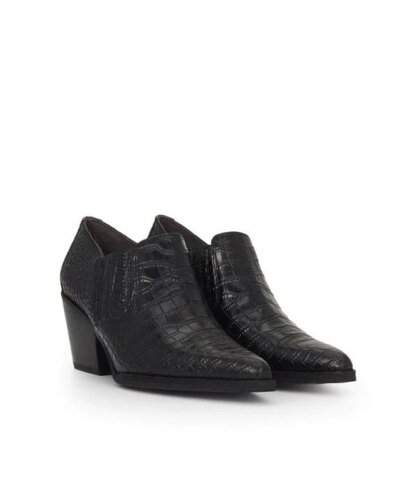 Sam Edelman Walton Crocodile-Embossed Ankle Booties