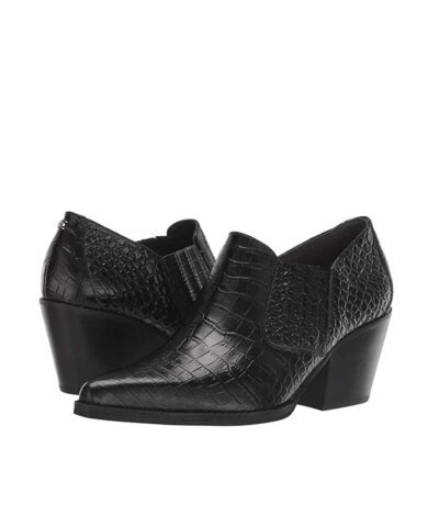Sam Edelman Walton Crocodile-Embossed Ankle Booties