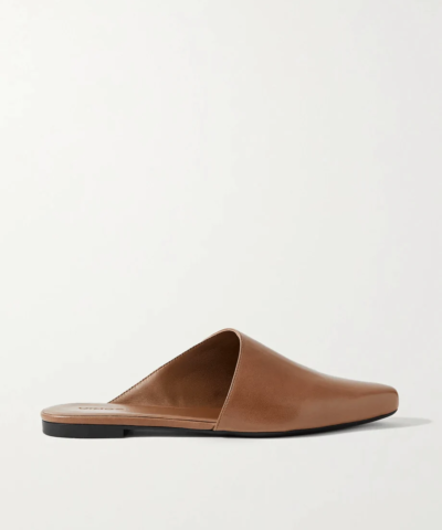 Vince Danna Leather Asymmetrical Flat Mule, Brown