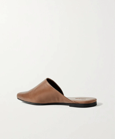 Vince Danna Leather Asymmetrical Flat Mule, Brown