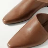 Vince Danna Leather Asymmetrical Flat Mule, Brown
