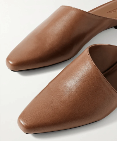 Vince Danna Leather Asymmetrical Flat Mule, Brown