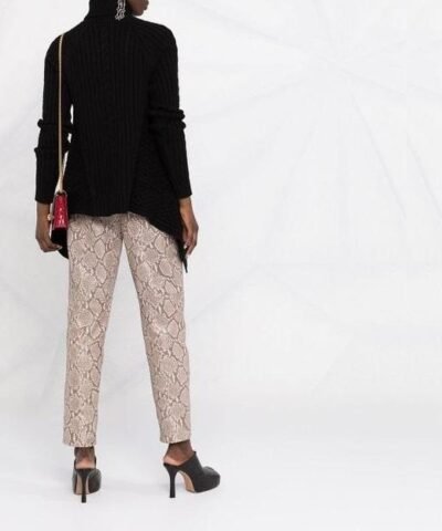 Alexander Mcqueen Black Draped Wool-Cashmere Roll-Neck Sweater