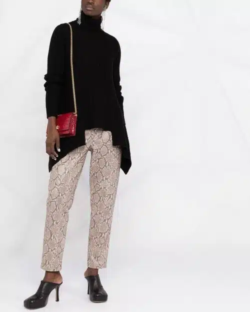 Alexander Mcqueen Black Draped Wool-Cashmere Roll-Neck Sweater