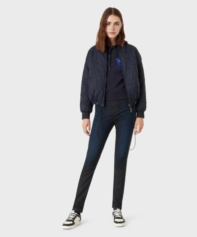 Emporio Armani Hooded, Recycled Fabric Sweatshirt With Manga Bear Patch