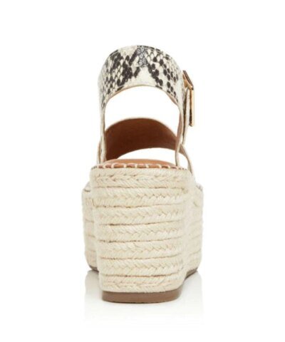 AQUA Women's Rowan Leather Espadrille Platform Sandals