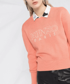 Kenzo Beaded-Logo Textured Sweater