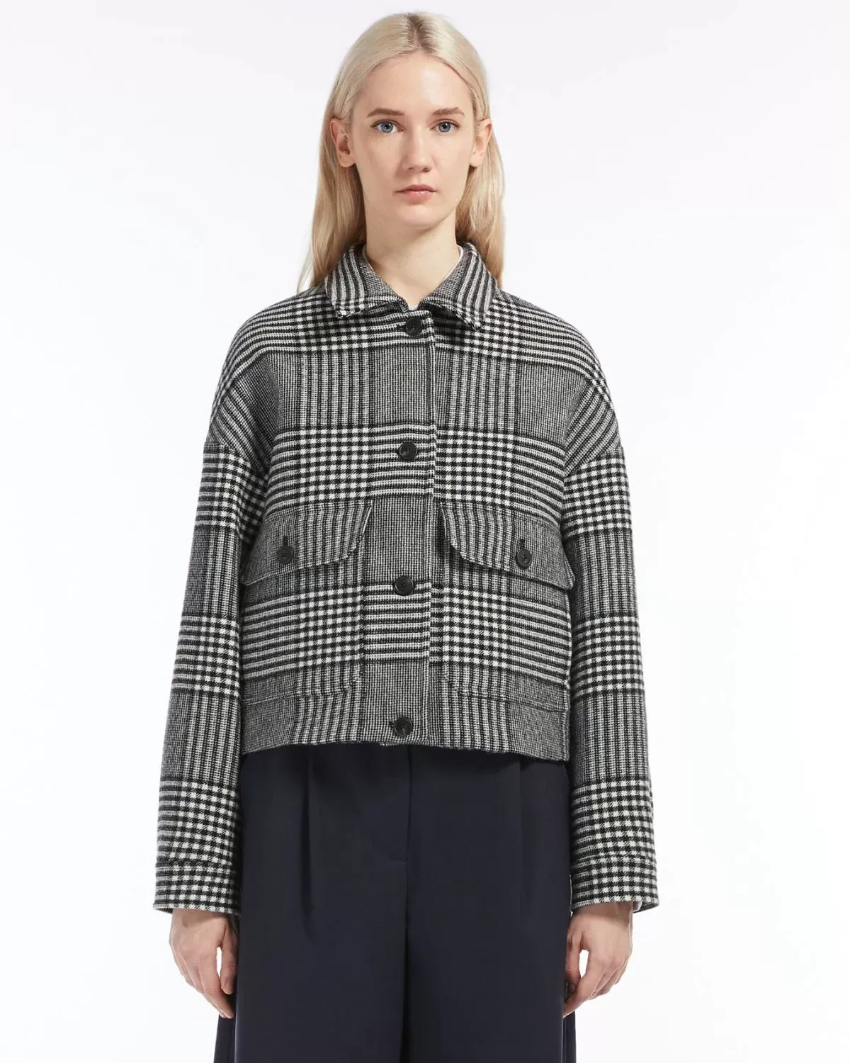 Weekend Max Mara Glen Plaid-Patterned Short Jacket