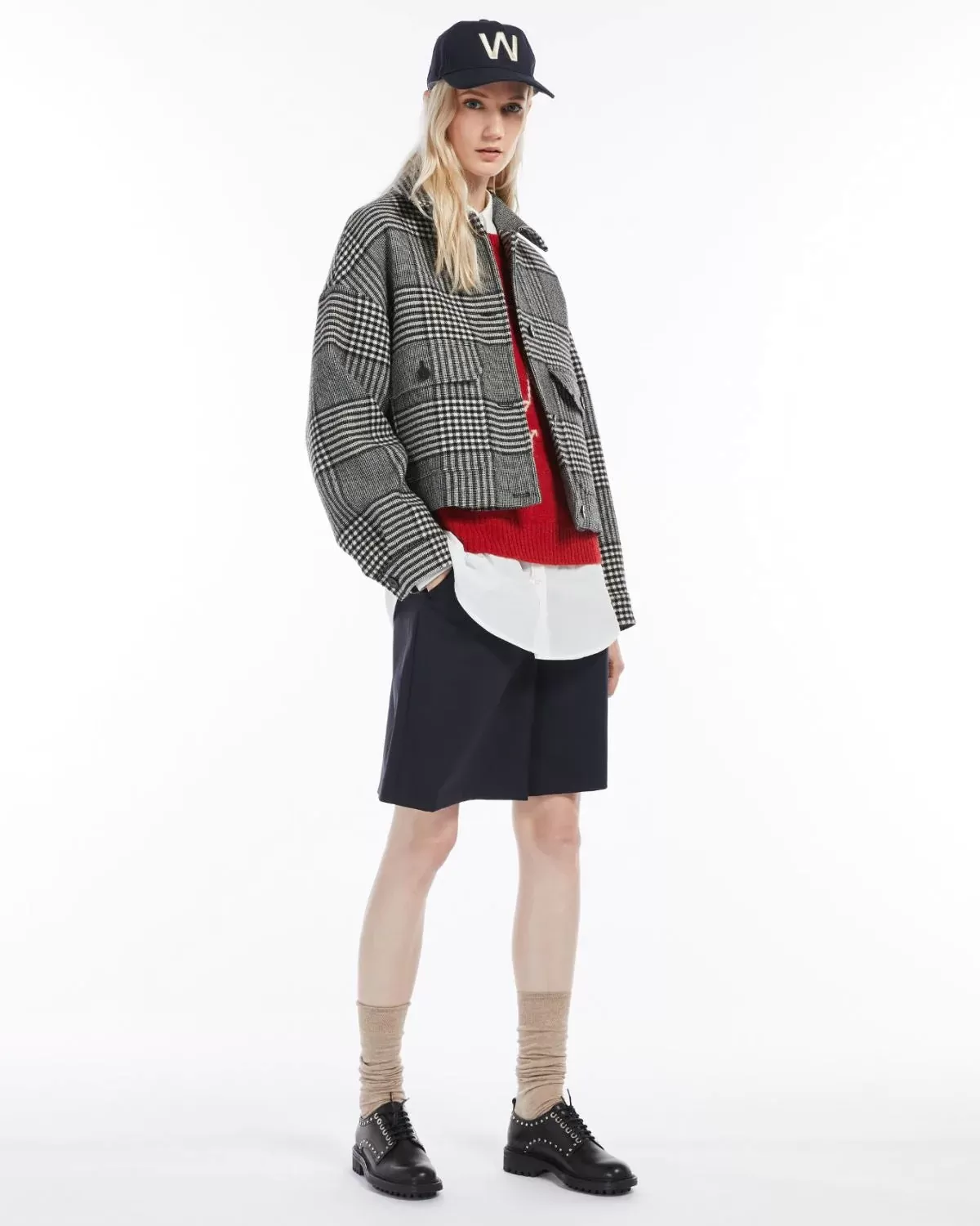 Weekend Max Mara Glen Plaid-Patterned Short Jacket