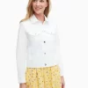 Kate Spade Classic Denim Jacket In Fresh White