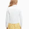 Kate Spade Classic Denim Jacket In Fresh White