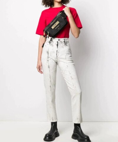 Moschino Women's Logo-Print Belt Bag