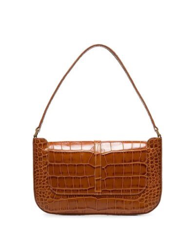 By Far Miranda Crocodile Effect Shoulder Bag