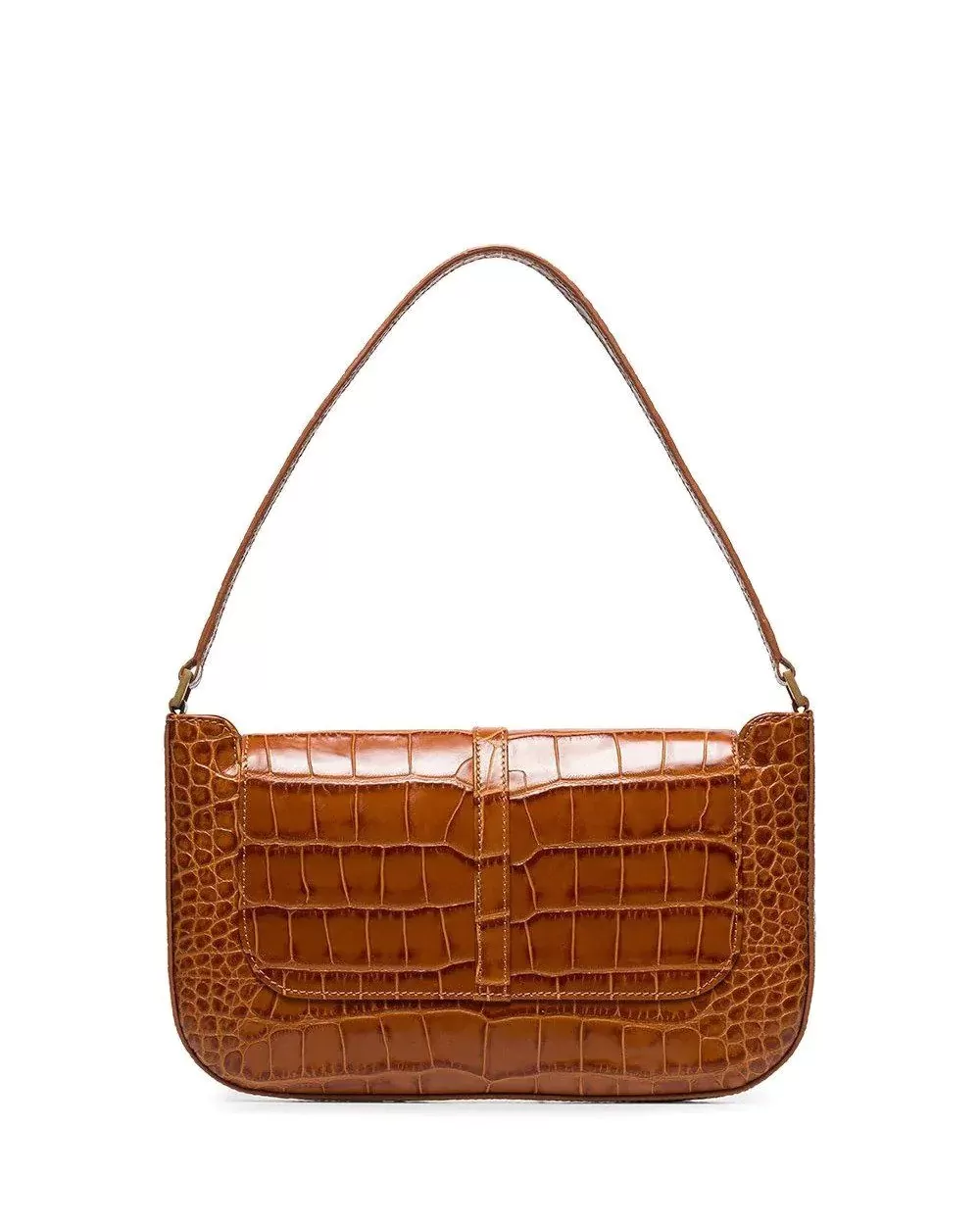 By Far Miranda Crocodile Effect Shoulder Bag