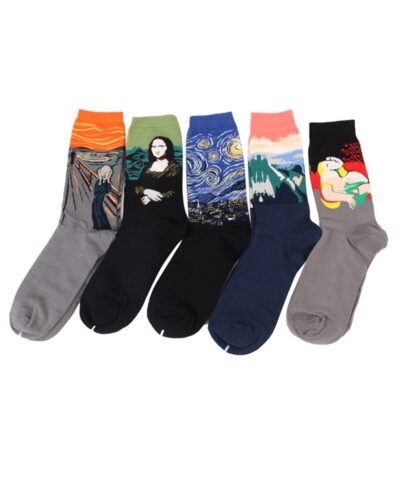 Socks Teams Men's 5-Pack Artist Oil Painting  Socks