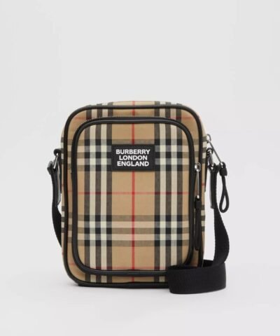 Burberry Vintage Check and Leather Crossbody Bag