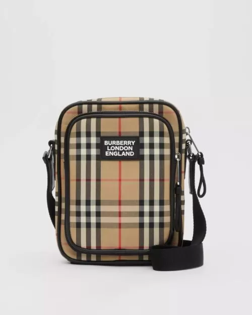 Burberry Vintage Check and Leather Crossbody Bag