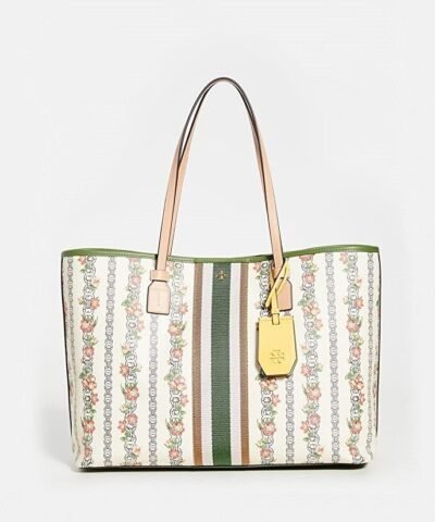 Tory Burch Floral Canvas Tote