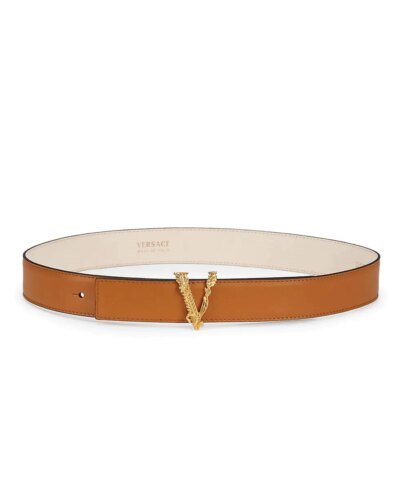 Versace Virtus Leather Belt
