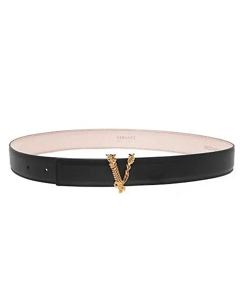 Versace Virtus Leather Belt