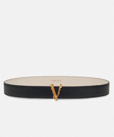 Versace Virtus Leather Belt