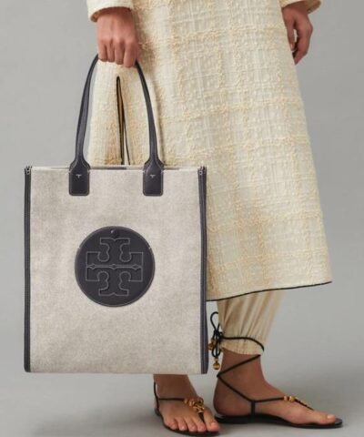 Tory Burch Ella Canvas Tall Tote Bag
