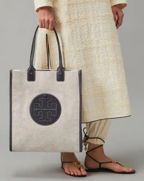 Tory Burch Ella Canvas Tall Tote Bag