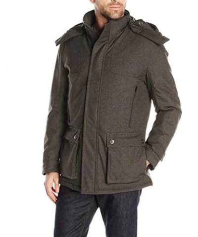 RAINFOREST Men's Parka with Removable Hood