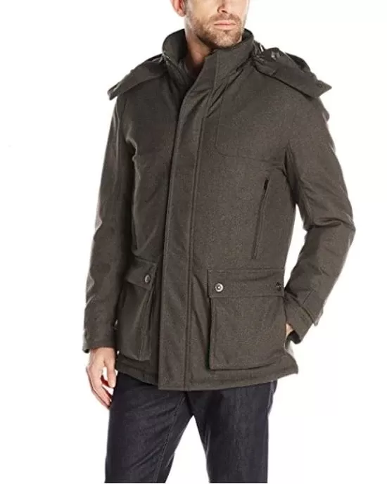 RAINFOREST Men's Parka with Removable Hood