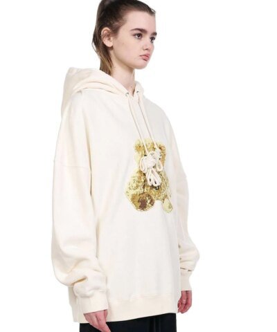 We11done Embroidered Teddy Hoodie Sweatshirt