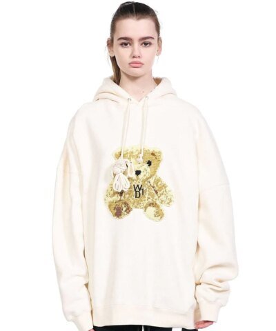 We11done Embroidered Teddy Hoodie Sweatshirt