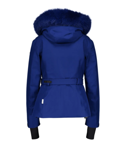 Moncler Grenoble Laplance Belted Jacket w/ Fur Collar