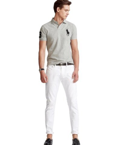 Polo Ralph Lauren Big Pony Custom Slim Fit Mesh Polo Shirt