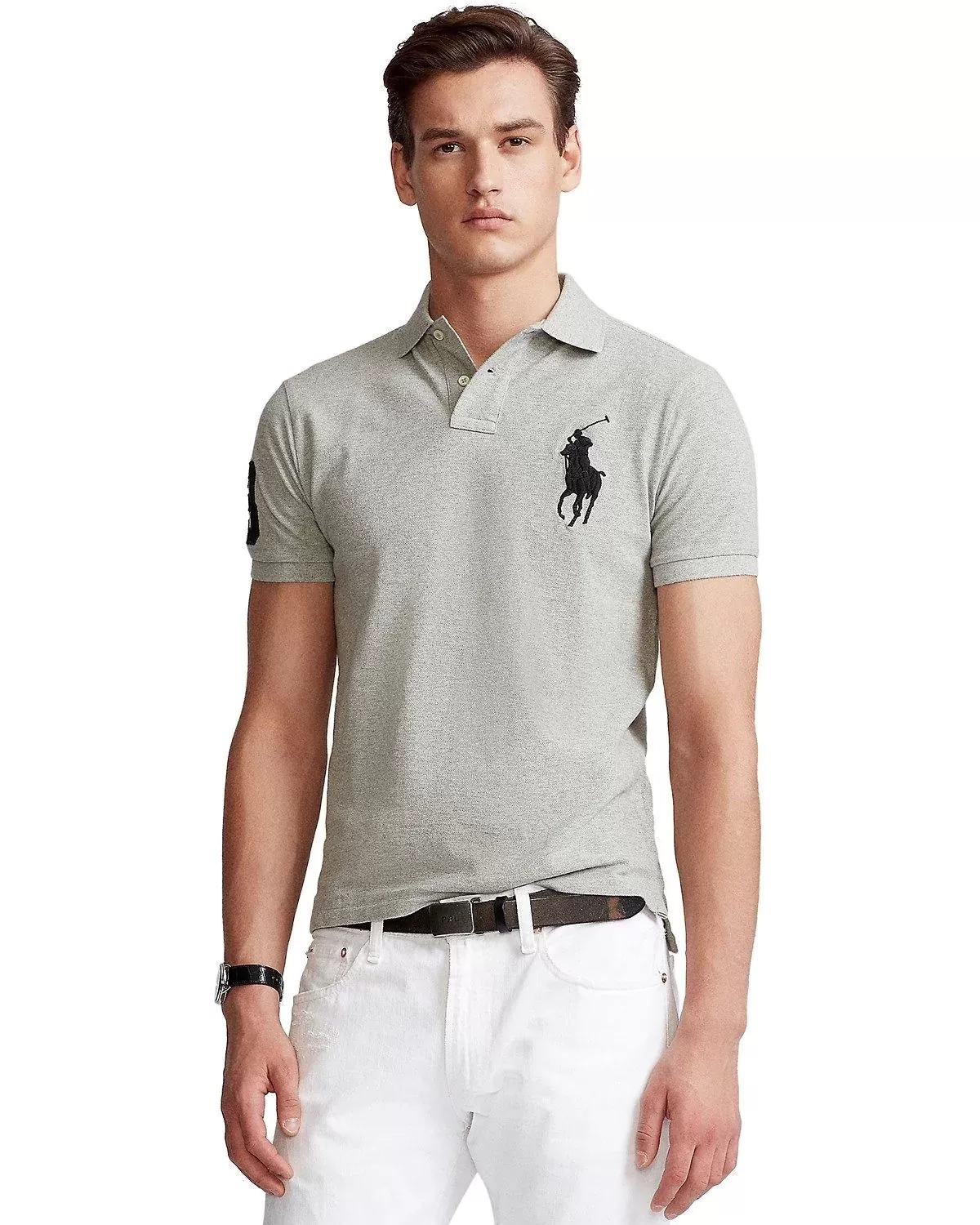 Polo Ralph Lauren Big Pony Custom Slim Fit Mesh Polo Shirt