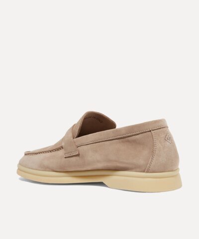 Loro Piana Summer Charms Walk Suede Loafers