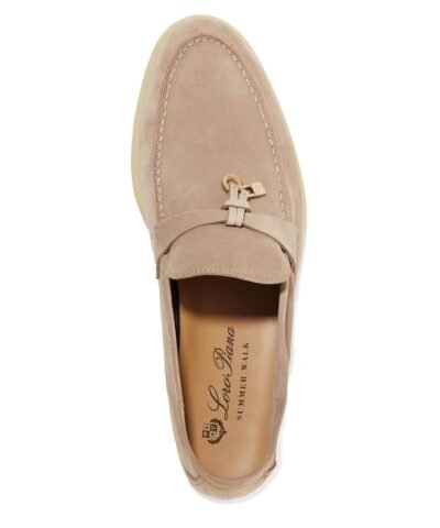 Loro Piana Summer Charms Walk Suede Loafers