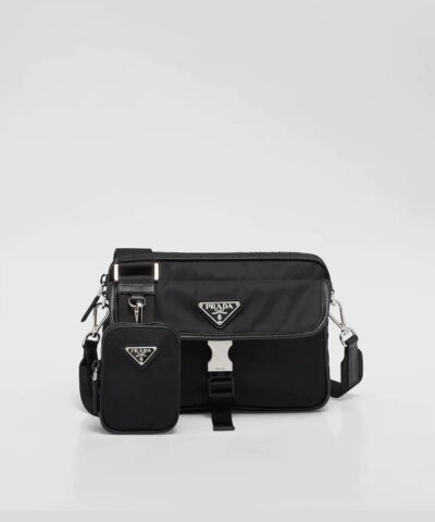 Prada Re-Nylon and Saffiano Leather Shoulder Bag
