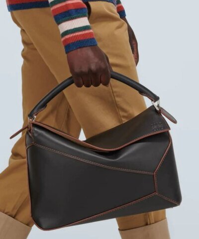 Loewe Large Black Puzzle Edge Bag