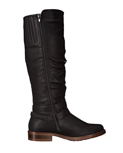 XOXO Womens Martin Closed Toe Knee High Riding Boots