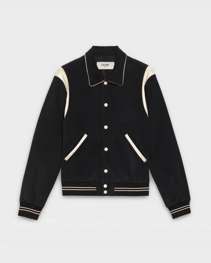 Celine Men's Teddy Jacket In Corduroy