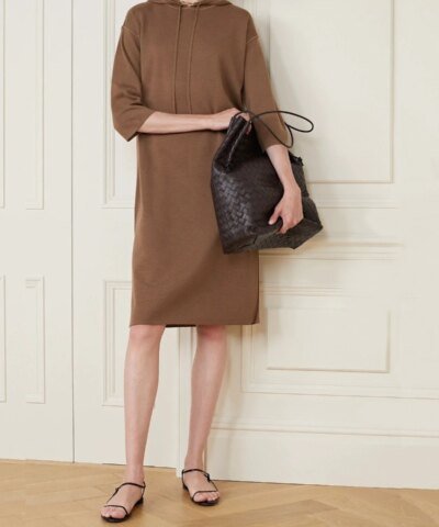 Max Mara Lerici Hooded Wool Dress
